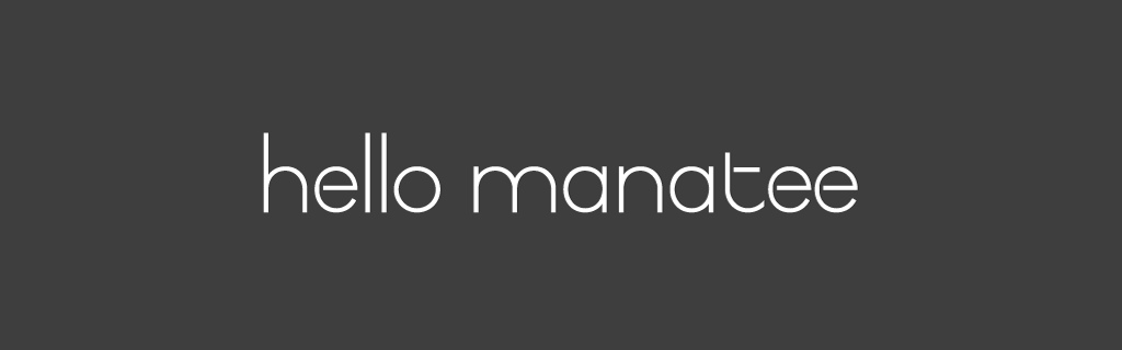 Hello Manatee: reverse logo