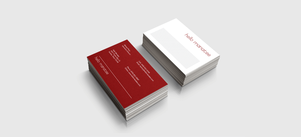 Hello Manatee: business cards