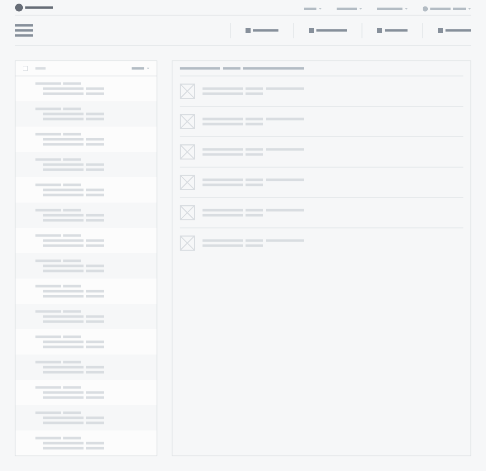 Work-in-progress wireframes - revealing a snapshot of the design process.