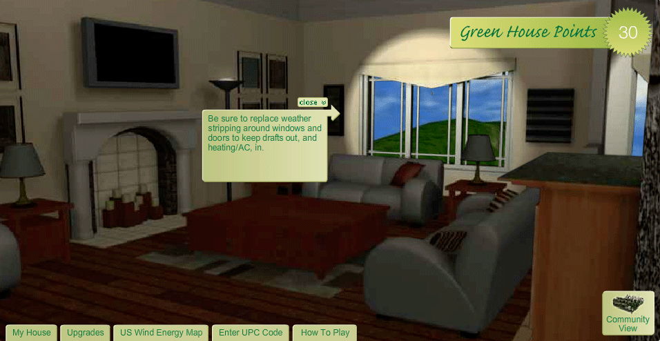 Silk Soymilk: Virtual Green House - living room windows