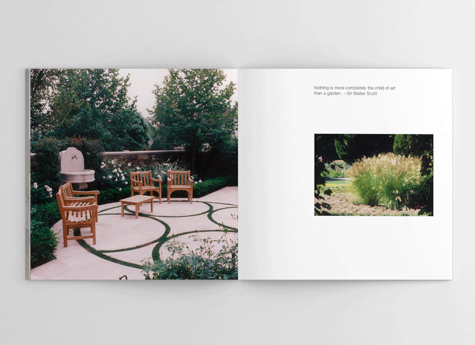 TDA Brochure: Outdoor Seating area with water feature