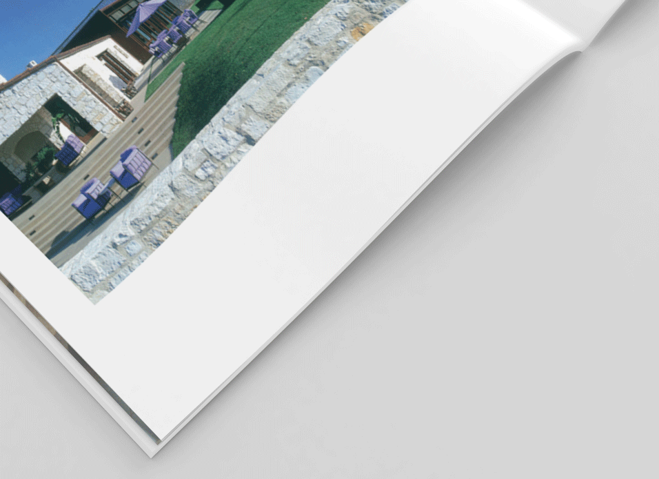TDA Brochure: Lawn, canal, and stylized retaining wall