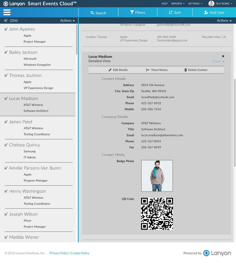 Person details view