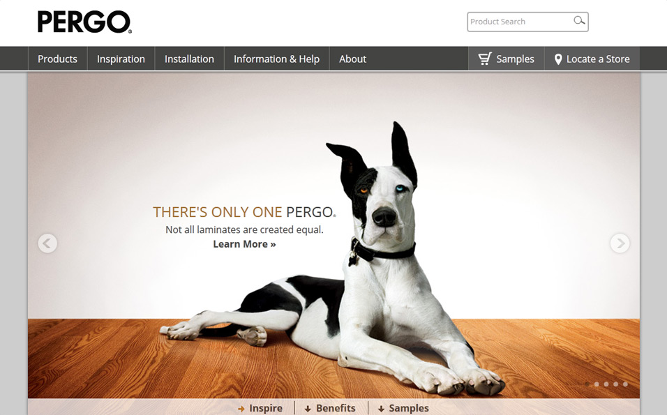 Pergo Website: Hero Image