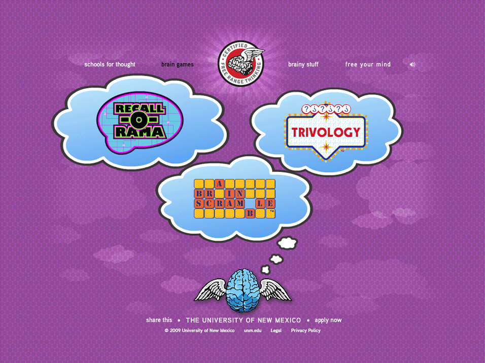 University of New Mexico: Free Range Thinking - Brain Games